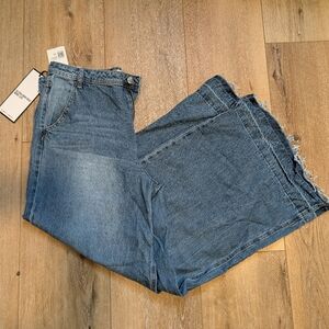 Women’s Wide Leg Blue Denim Jeans